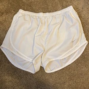 White Nike Running Shorts